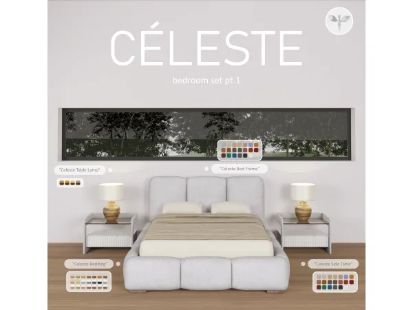 Mix Celeste Bedroom Set pt 1 - The Sims 4 Custom Content