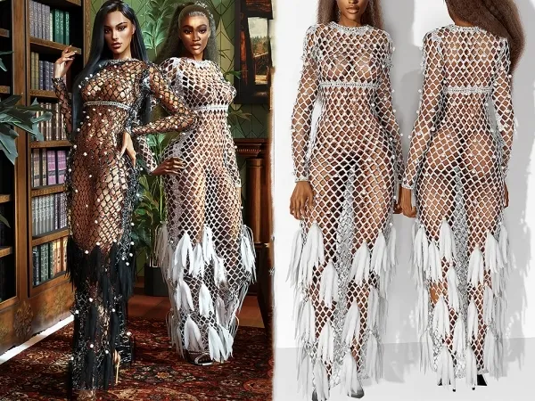 Alpha Chloe's Mesh Gown from Billboard Music Awards cool_content_star by cool_content_star - The Sims 4 Custom Content