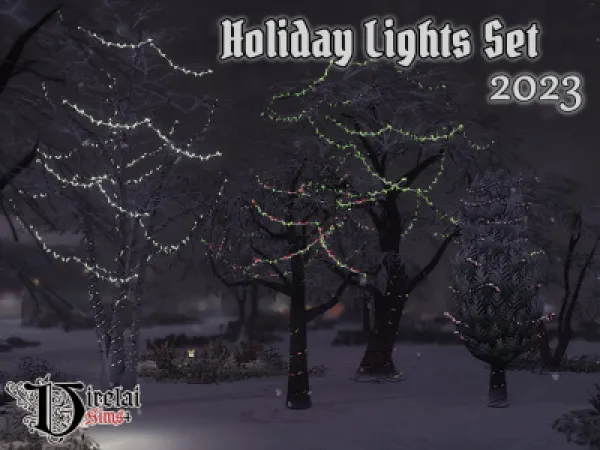 Maxis Match Holiday Lights 2023 Set - The Sims 4 Custom Content