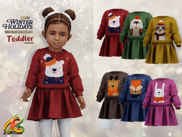 Alpha Dress 260 TODDLER version - The Sims 4 Custom Content