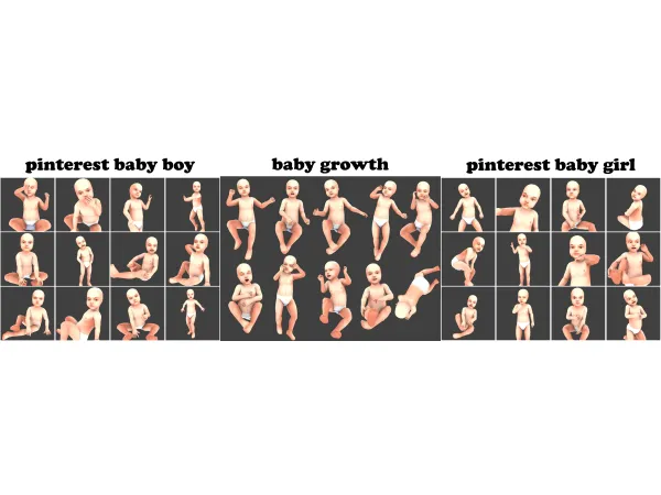 Mix rhsims poses converted for infants by maytaiii - The Sims 4 Custom Content