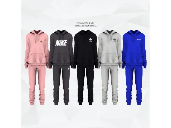 Alpha Jogging Suit by gorillax3 - The Sims 4 Custom Content