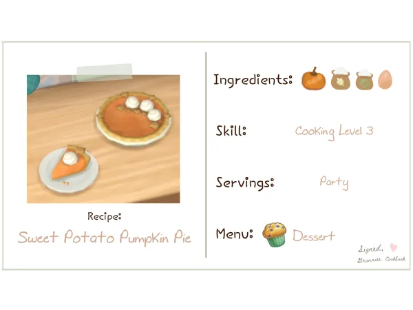 Maxis Match Sweet Potato Pumpkin Pie by littlbowbub - The Sims 4 Custom Content