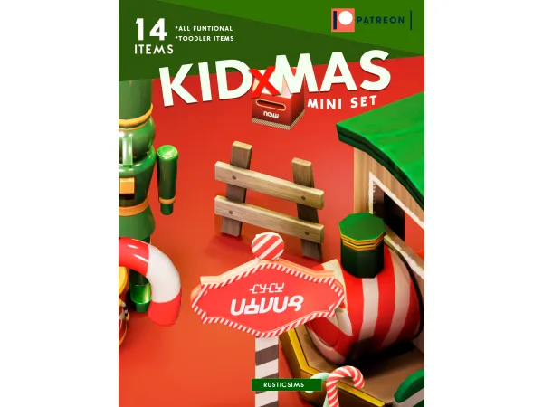 Maxis Match KID XMAS SET EARLY ACCES TIER PRO by rusticsims - The Sims 4 Custom Content