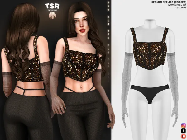 Alpha SEQUIN SET 422 BD1140 BD1141 - The Sims 4 Custom Content