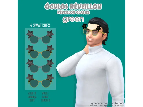 Óculos Reveillon [green] by greencccreator