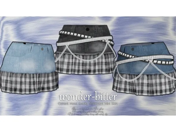 Alpha Current Mood Snarky Statement Mini Skirt - The Sims 4 Custom Content
