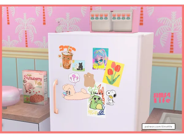 Alpha Apartment fridge - The Sims 4 Custom Content