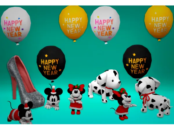 Mix New Year CLUTTER Jennisims by Jennifer - The Sims 4 Custom Content