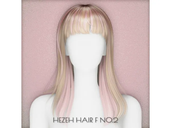 Alpha [Hezeh]FHair_No2_New Year Gift2 - The Sims 4 Custom Content