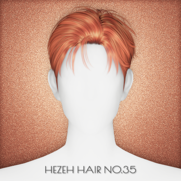 Alpha [Hezeh]Hair_No35_New Year Gift by hezeh - The Sims 4 Custom Content