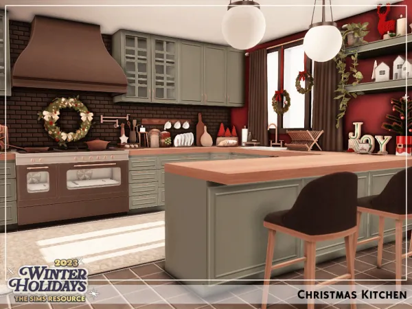 Mix Christmas Kitchen - The Sims 4 Custom Content