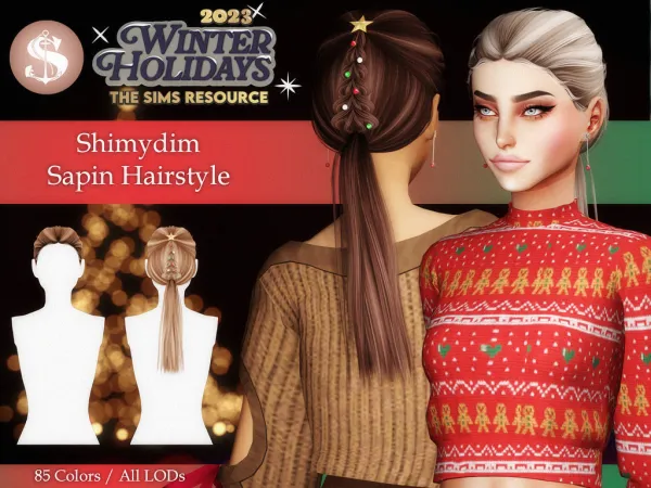 Alpha [ ] SAPIN HAIR ACCESSORY - The Sims 4 Custom Content