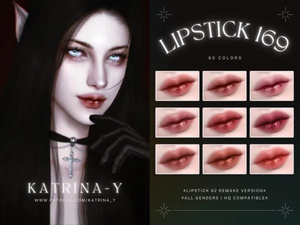 Alpha LIPSTICK 169 by katrina_y - The Sims 4 Custom Content