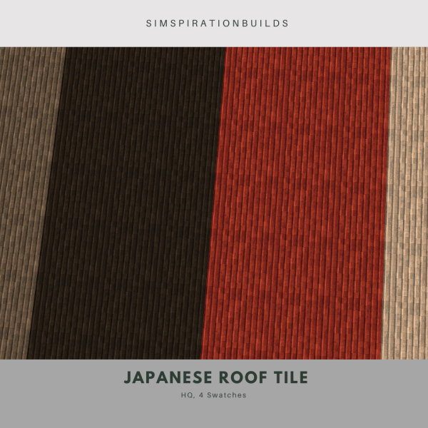 Alpha Japanese Roof Tile by simsfinds - The Sims 4 Custom Content