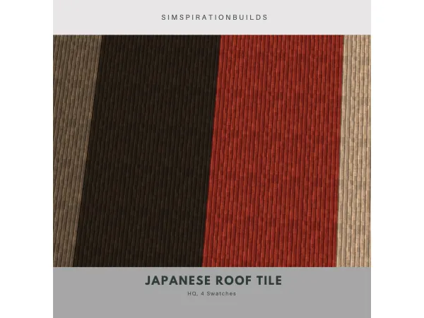 Alpha Japanese Roof Tile by simspirationbuilds - The Sims 4 Custom Content