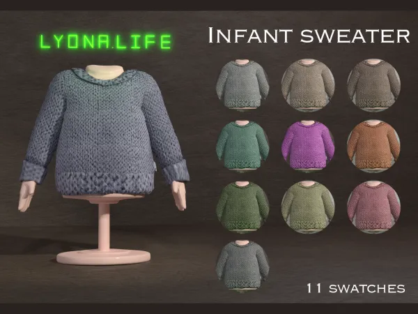 Mix Sims 4 Infant Sweater Sweater for Infants by lyonalife - The Sims 4 Custom Content