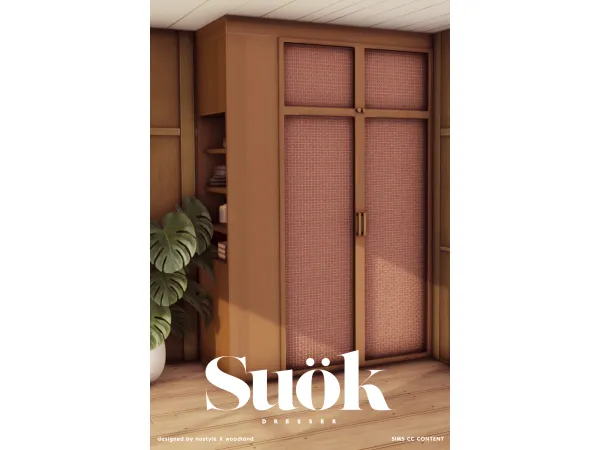 Maxis Match [N O S T Y L E X W O O D L A N D] Suök Dresser - The Sims 4 Custom Content