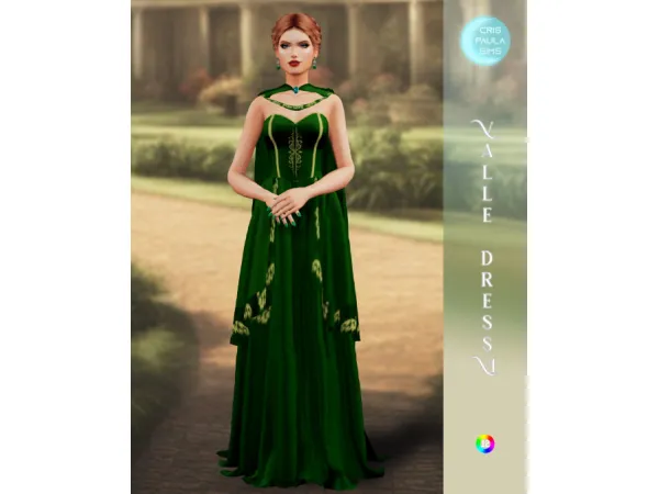 Alpha VALLE DRESS V1 - The Sims 4 Custom Content
