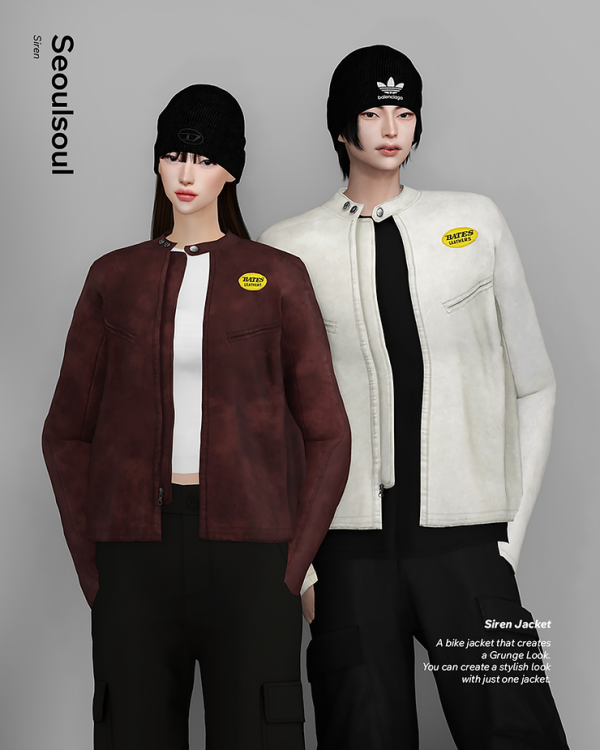 Alpha SIMS4 Siren Jacket by simsfinds - The Sims 4 Custom Content