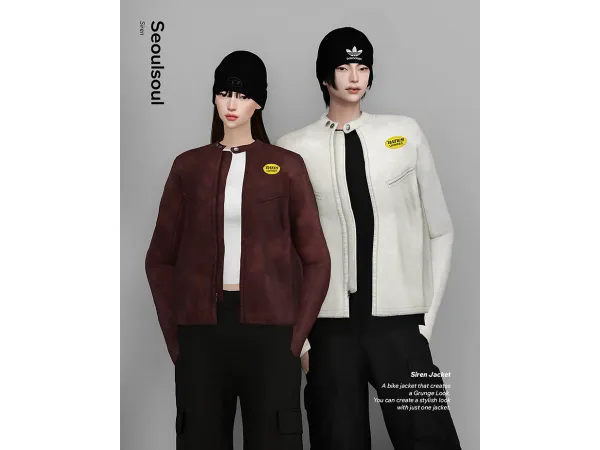 Alpha SIMS4 Siren Jacket - The Sims 4 Custom Content