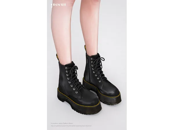 Alpha Drmartens Jadon Platform Boots by charonlee - The Sims 4 Custom Content