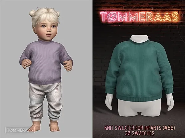 Alpha TØMMERAAS Knit Sweater for Infants (56) - The Sims 4 Custom Content