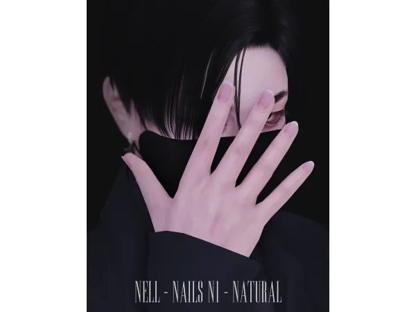 Mix Nails N1 Natural by nell_le - The Sims 4 Custom Content