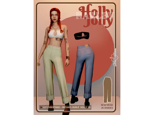 Alpha Harley Pants by Valentina - The Sims 4 Custom Content