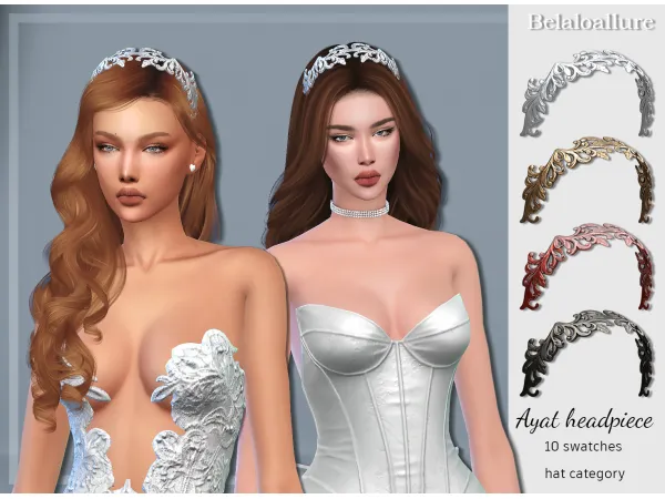 Alpha Ayat Headplece Midnight Scent collection - The Sims 4 Custom Content