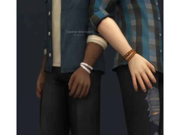 Mix Leather Wrist Ruler by namestowel - The Sims 4 Custom Content