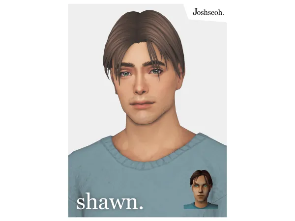 Maxis Match Shawn Hair ( to ) Hair Commissions by jo_se_oh - The Sims 4 Custom Content