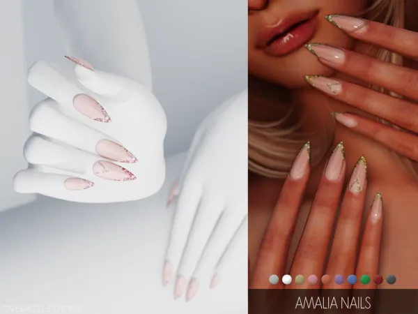 Alpha Amalia nails - The Sims 4 Custom Content