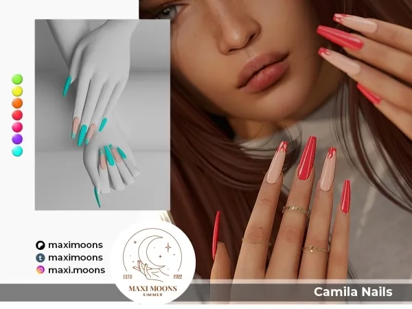 Alpha Camila Nails - The Sims 4 Custom Content