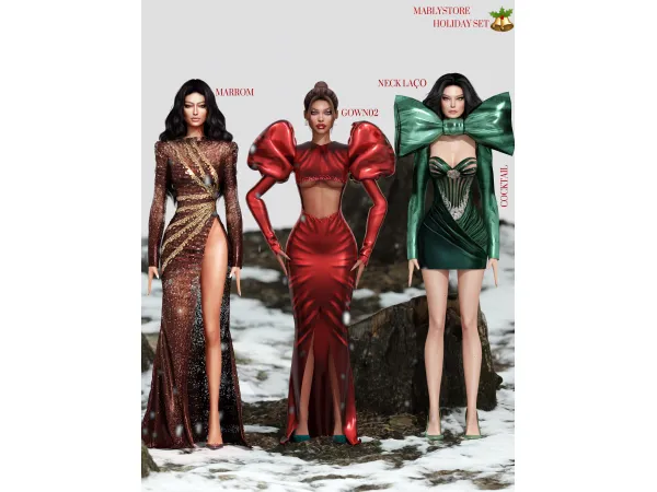 Alpha HOLIDAY SET 02 by Mably - The Sims 4 Custom Content