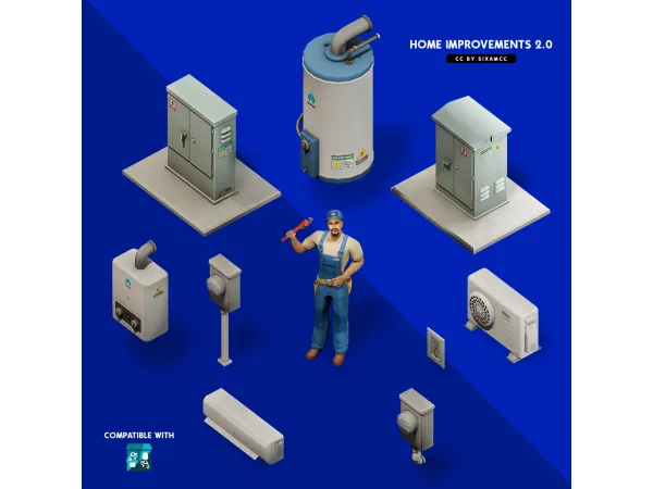 Maxis Match Updates Home Improvements V8 ( Pack for ) by sixamcc - The Sims 4 Custom Content