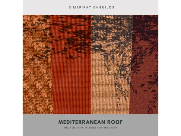 Mix Mediterranean Roof Collection by simspirationbuilds - The Sims 4 Custom Content
