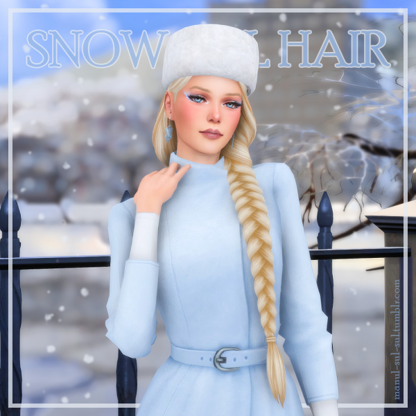 Maxis Match SNOWGIRL HAIR by simsfinds - The Sims 4 Custom Content