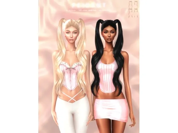 Alpha Peidant Hairstyle - The Sims 4 Custom Content