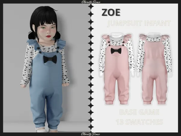 Alpha Zoe Jumpsuit Infant - The Sims 4 Custom Content