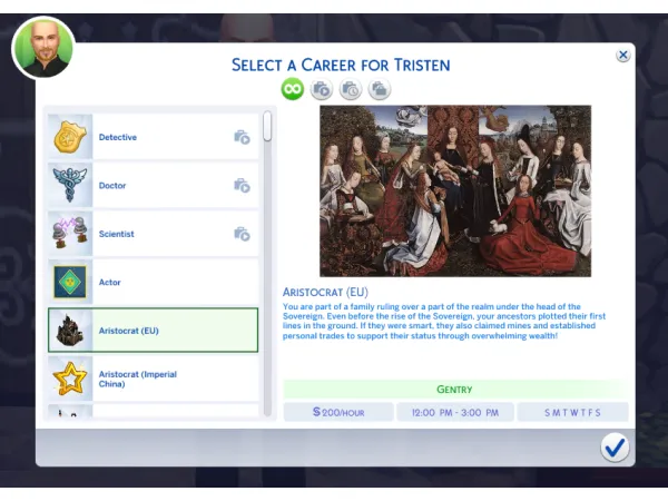 Maxis Match S4 Aristocracy Royalty Mistress Careers by AvathePit - The Sims 4 Custom Content