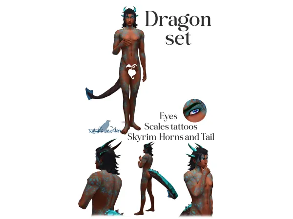 Mix Dragon Set by natalia_auditore - The Sims 4 Custom Content