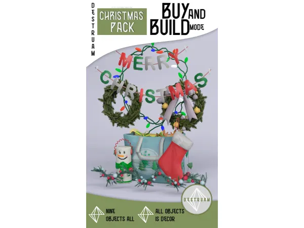 Mix Christmas pack - The Sims 4 Custom Content