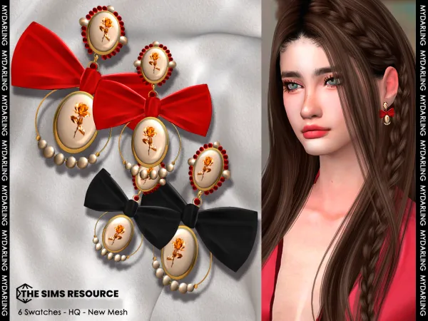 Alpha NA 204 earrings - The Sims 4 Custom Content
