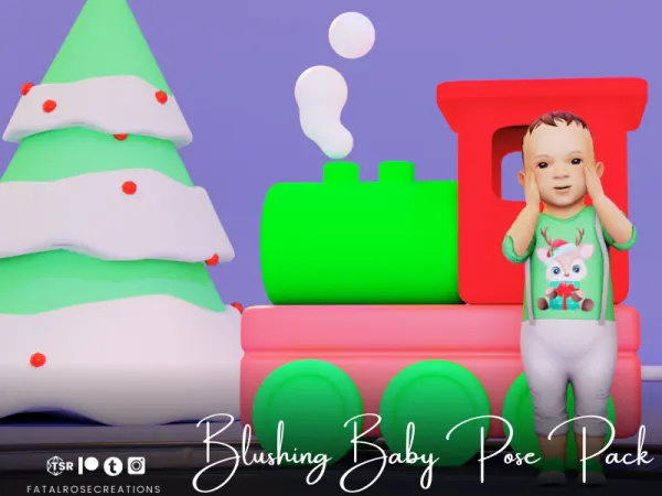 Mix Blushing Baby Pose Pack by FatalRoseCreations - The Sims 4 Custom Content