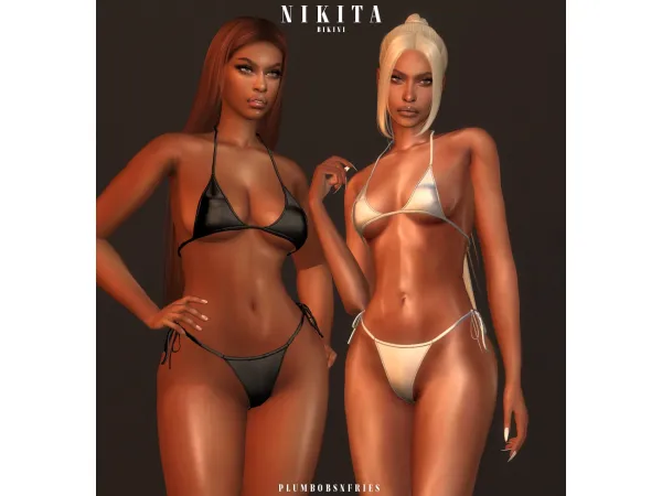Alpha NIKITA bikini by plumbobsnfries - The Sims 4 Custom Content