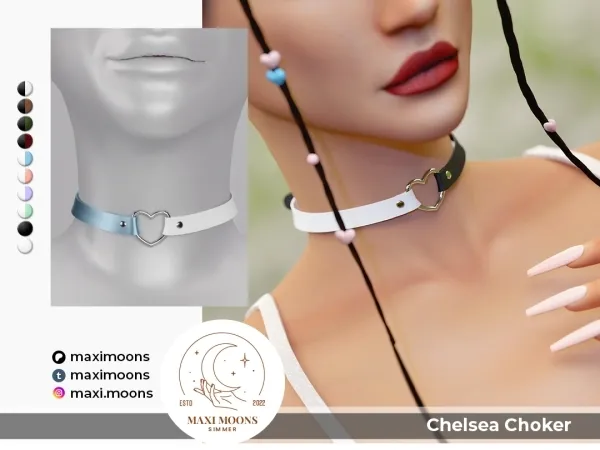 Alpha Chelsea Choker - The Sims 4 Custom Content