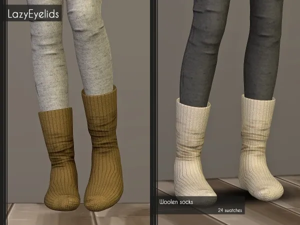 Alpha Woolen socks - The Sims 4 Custom Content
