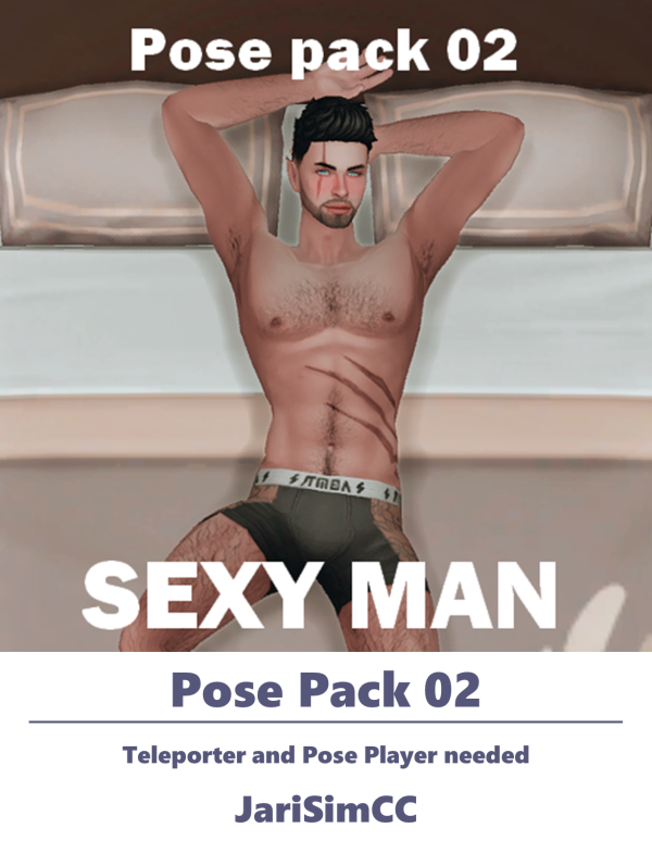 Mix JariSimCC Pose Pack 02 Sexy Man by simsfinds - The Sims 4 Custom Content