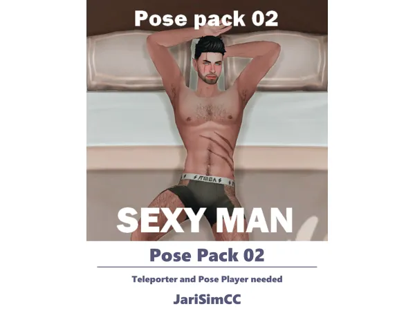Mix JariSimCC Pose Pack 02 Sexy Man by jarisimcc - The Sims 4 Custom Content